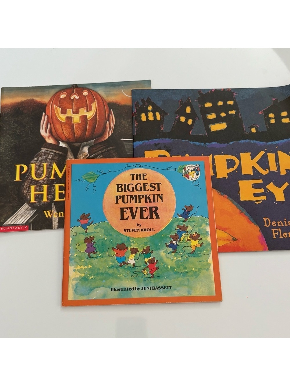Set of Halloween Pumpkin Books